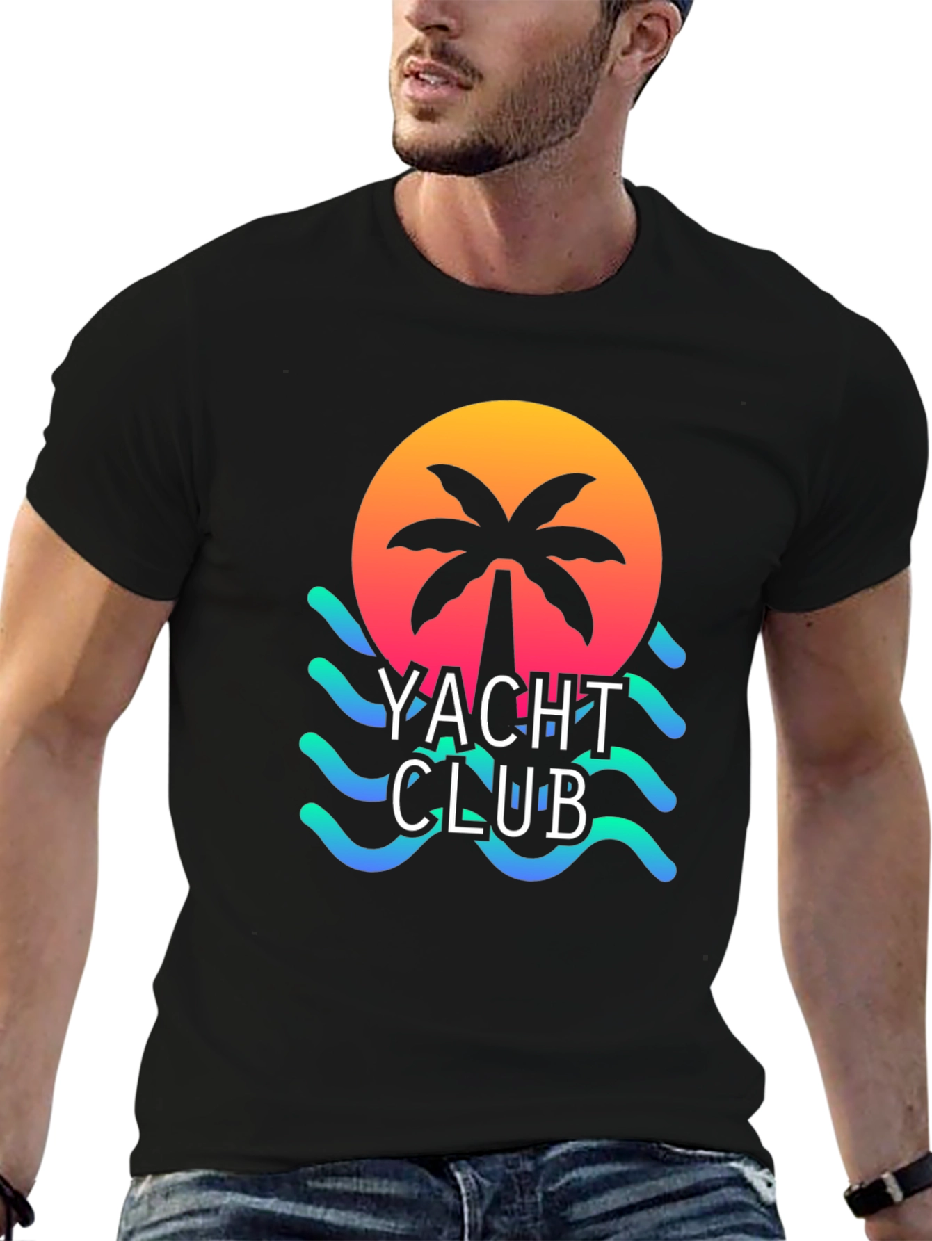 Yacht Club Graphic T-Shirt - Beach Vibes