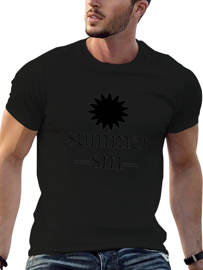 Summerism Graphic Tee - Black Cotton Blend Shirt