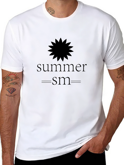 Summerism Graphic Tee - Black Cotton Blend Shirt