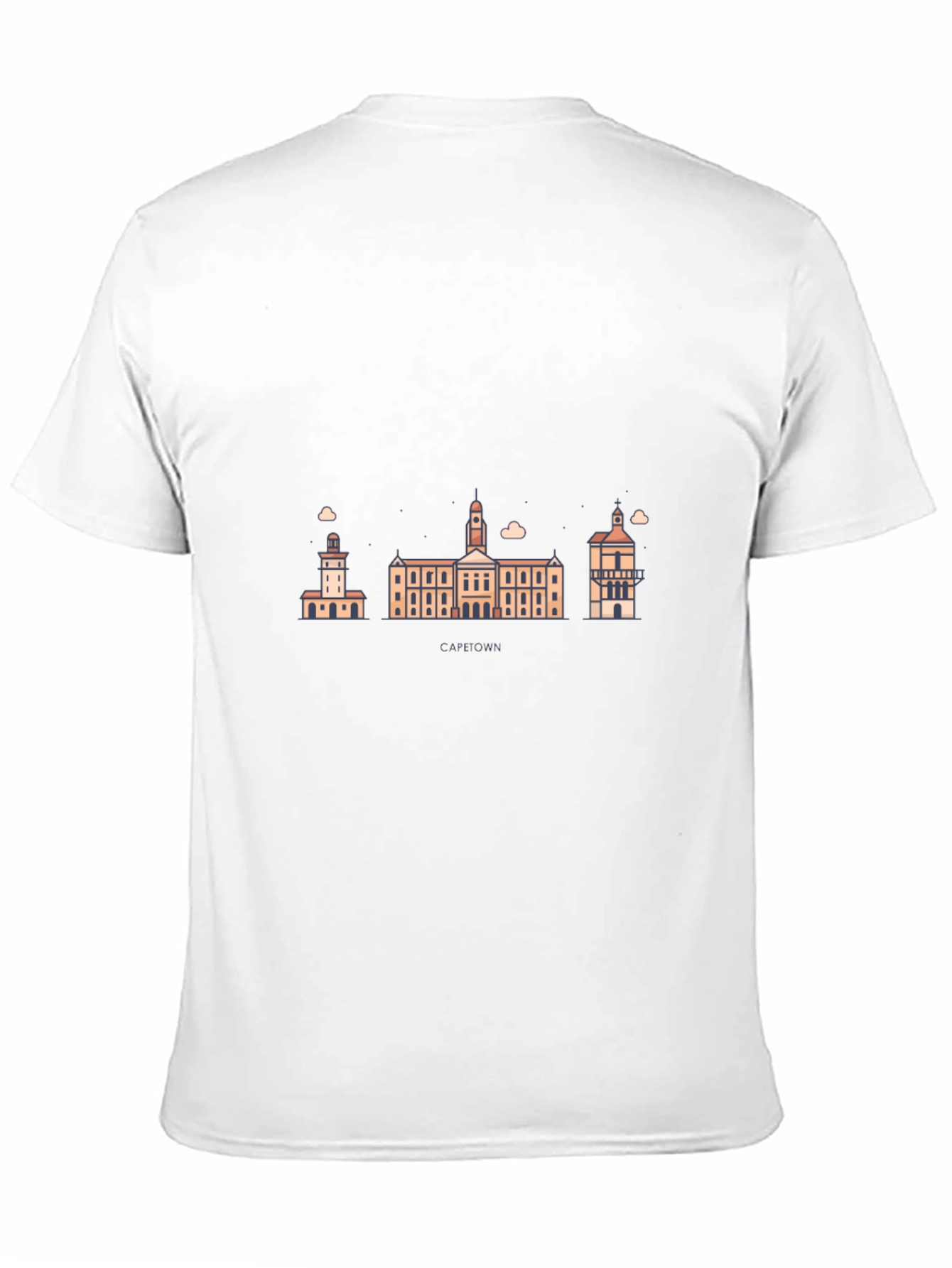 Cape Town Skyline Graphic Black T-Shirt