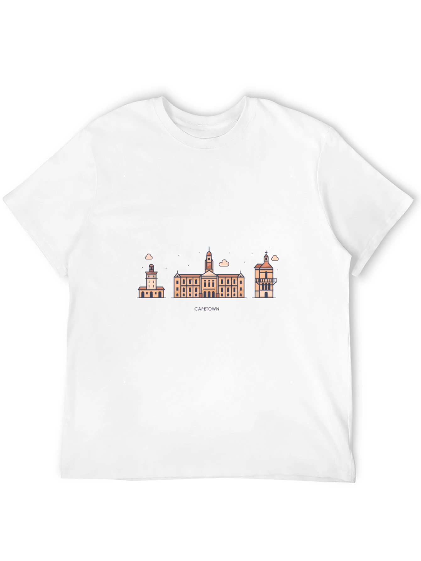 Cape Town Skyline Graphic Black T-Shirt