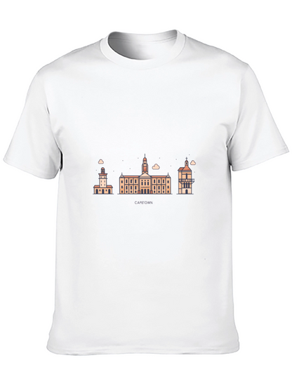 Cape Town Skyline Graphic Black T-Shirt