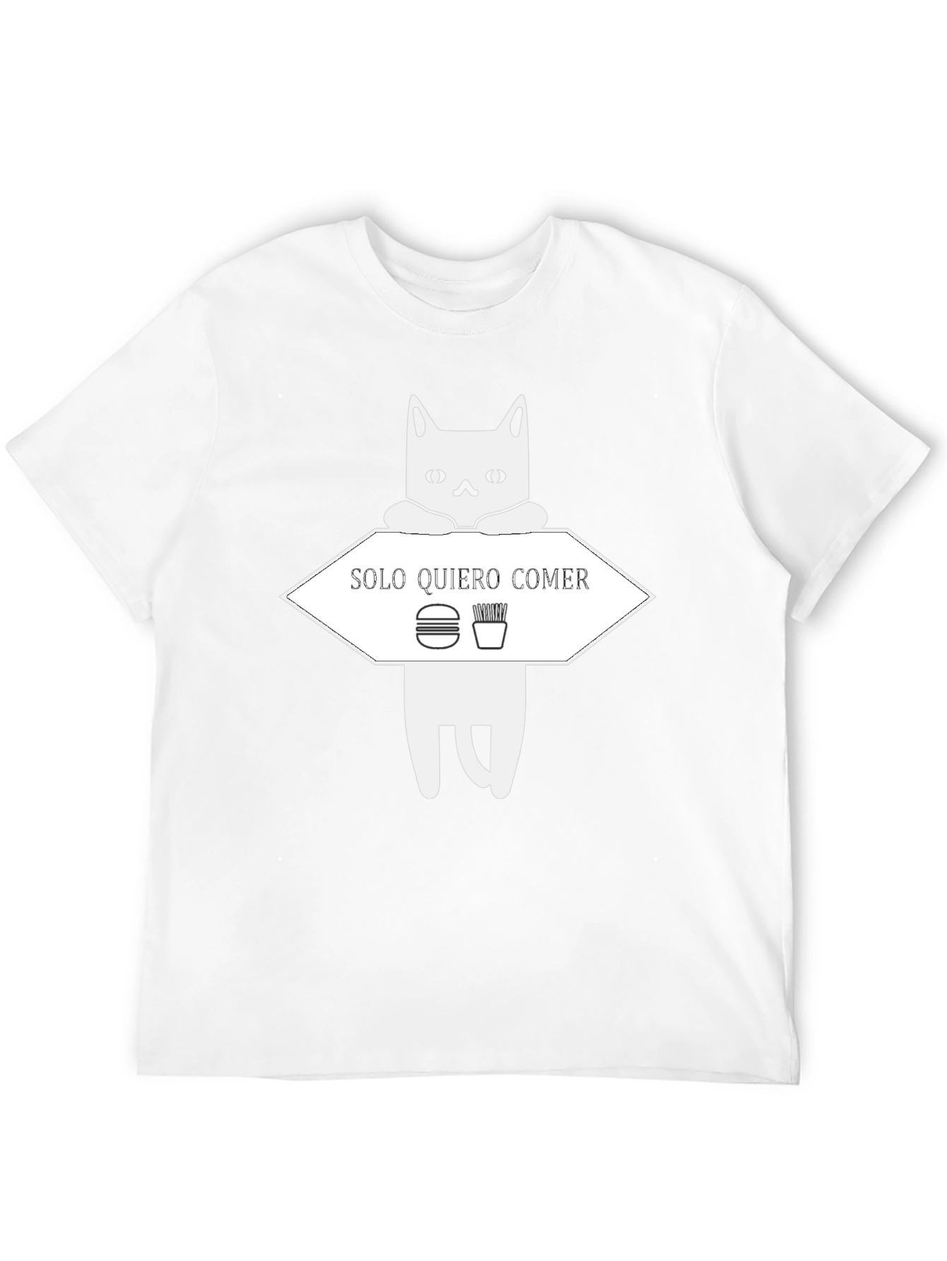 Solo Quiero Comer Funny Cat T-Shirt