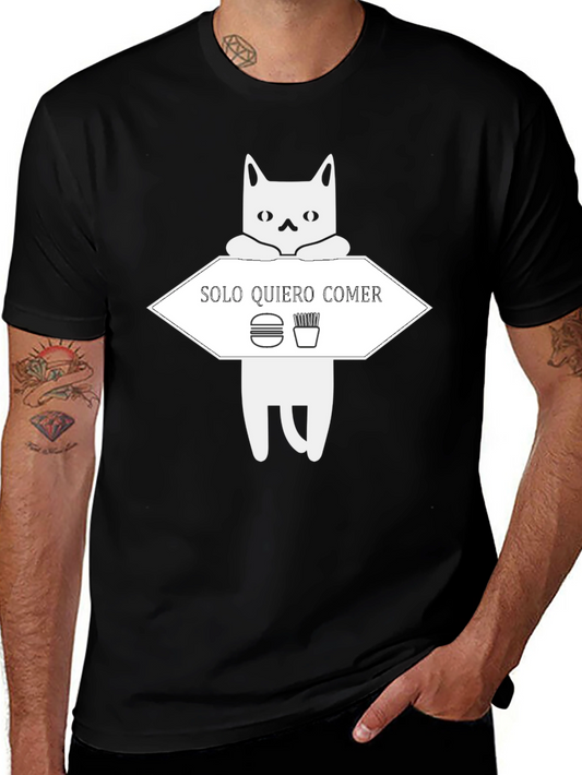 Solo Quiero Comer Funny Cat T-Shirt