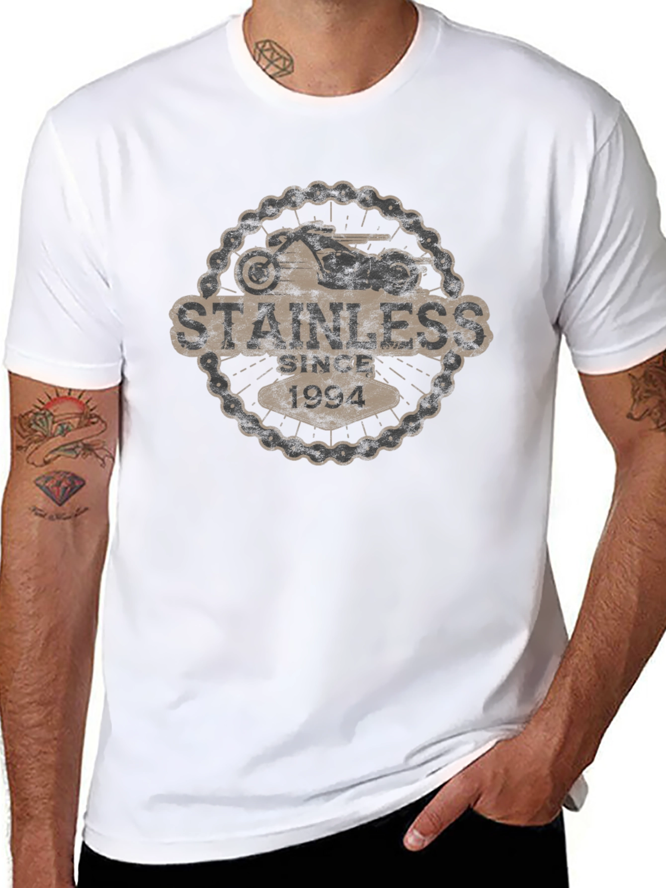 Stainless Since 1994 Motorcycle T-Shirt