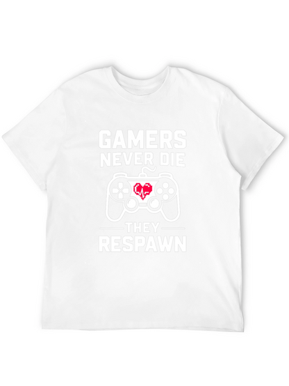 Gamers Never Die T-Shirt - Black Cotton