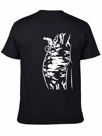 Mountain Biker Silhouette Graphic T-Shirt