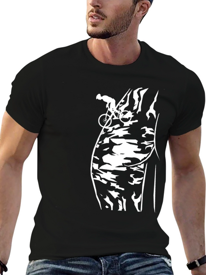Mountain Biker Silhouette Graphic T-Shirt