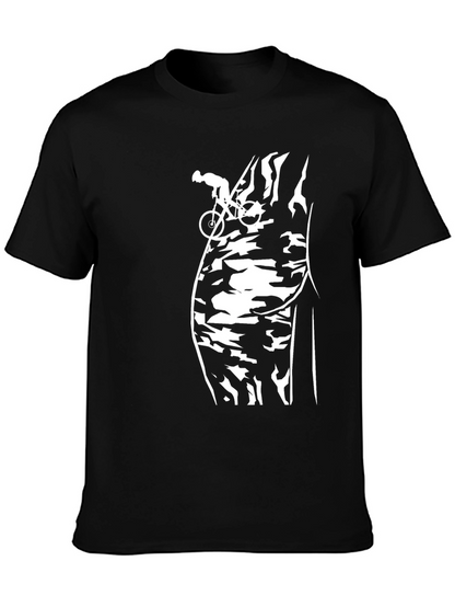 Mountain Biker Silhouette Graphic T-Shirt