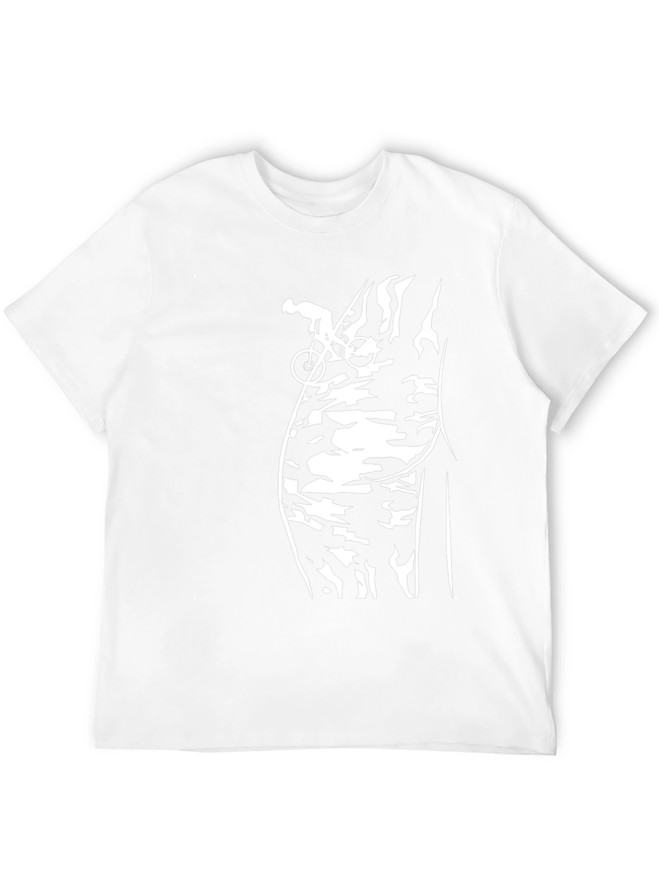 Mountain Biker Silhouette Graphic T-Shirt