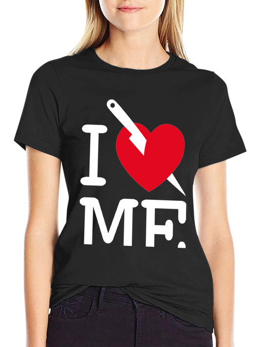 I Heart MF Graphic Tee - Black Crew Neck T-Shirt