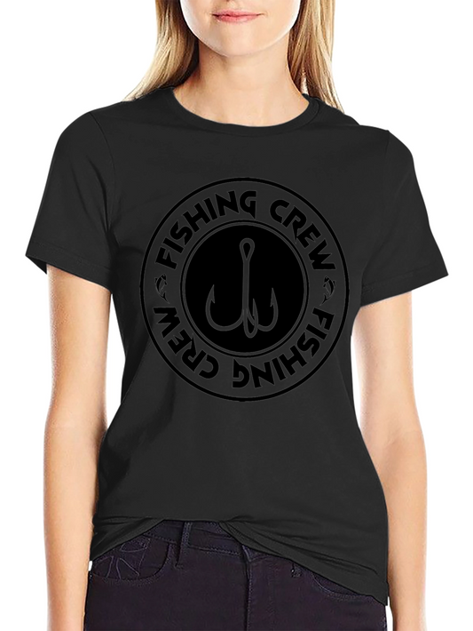 Fishing Crew Graphic T-Shirt - Black