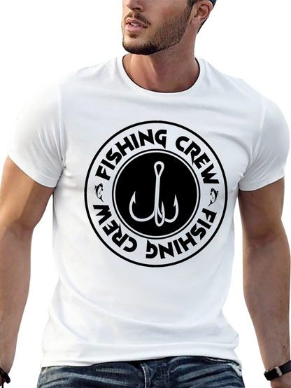 Fishing Crew Graphic T-Shirt - Black