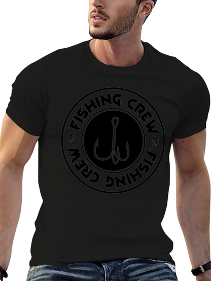 Fishing Crew Graphic T-Shirt - Black