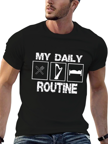My Daily Routine T-Shirt - Eat Harp Sleep