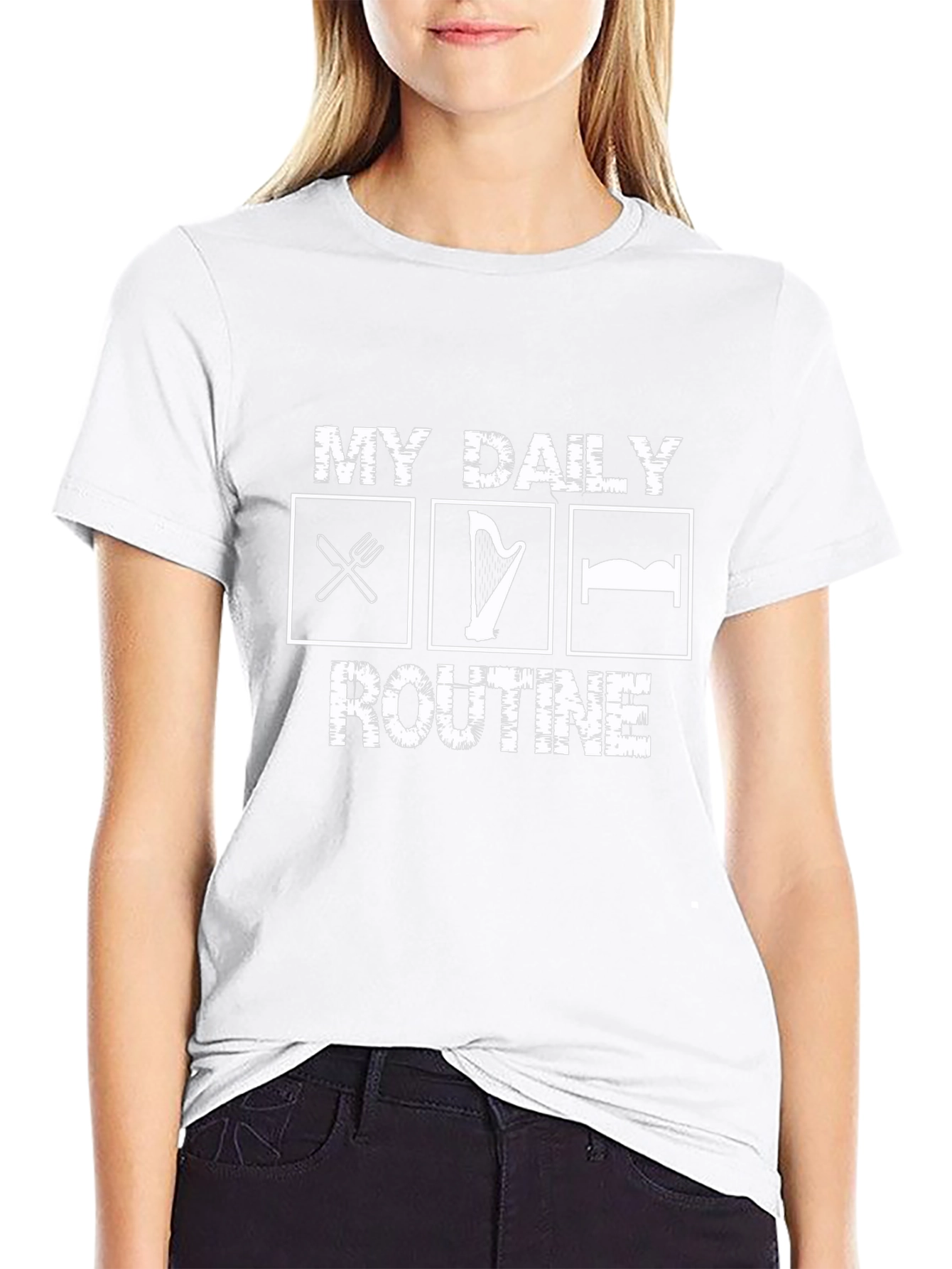 My Daily Routine T-Shirt - Eat Harp Sleep