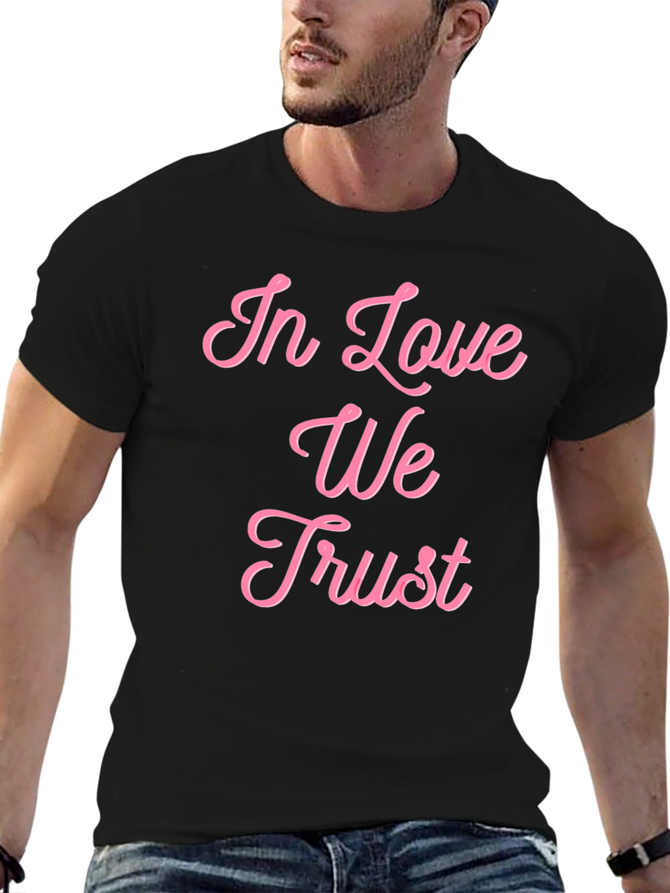 In Love We Trust Graphic Tee - Black