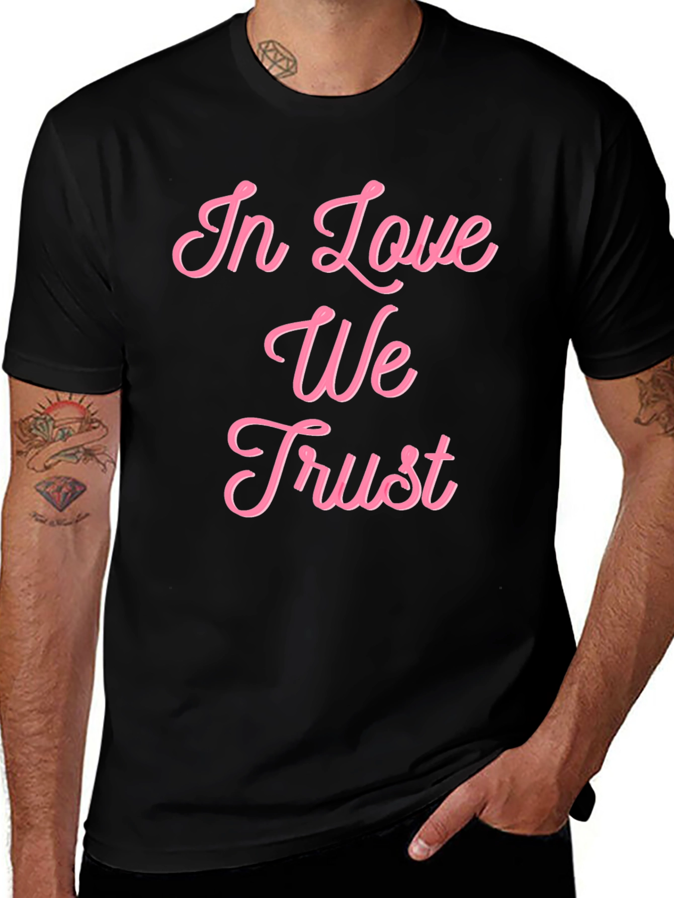 In Love We Trust Graphic Tee - Black