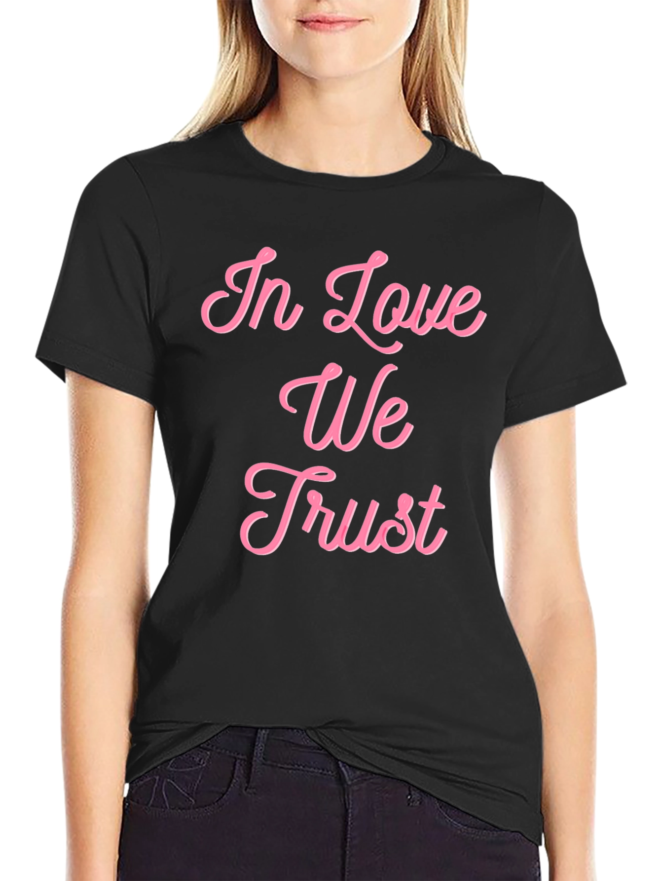 In Love We Trust Graphic Tee - Black