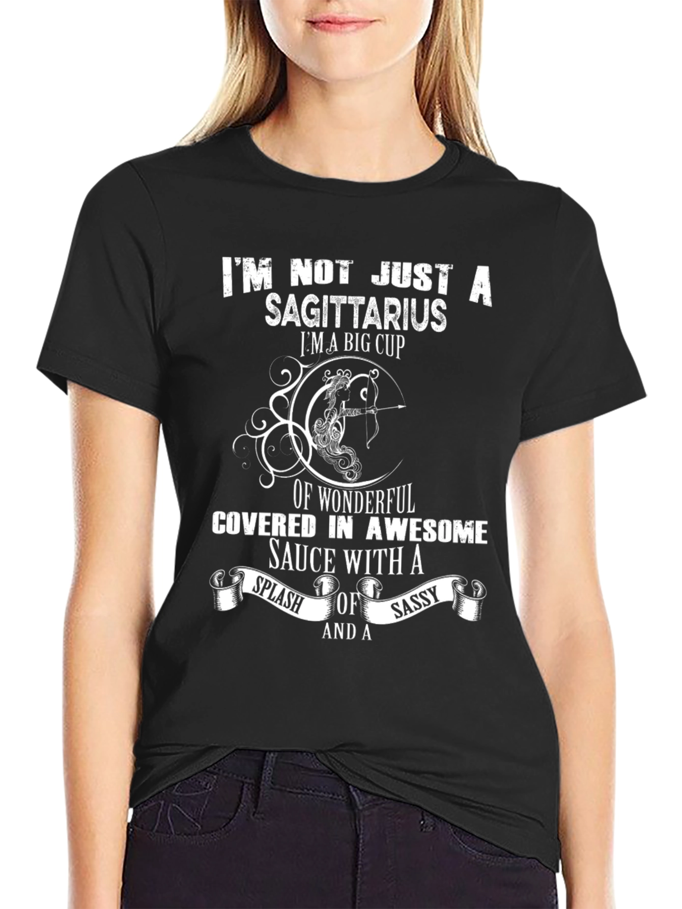 Sagittarius Zodiac Womens Graphic T-Shirt