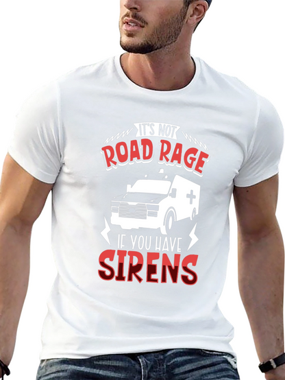 Road Rage Sirens Black T-Shirt