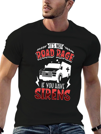 Road Rage Sirens Black T-Shirt