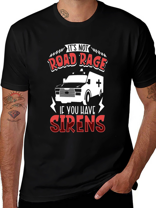 Road Rage Sirens Black T-Shirt