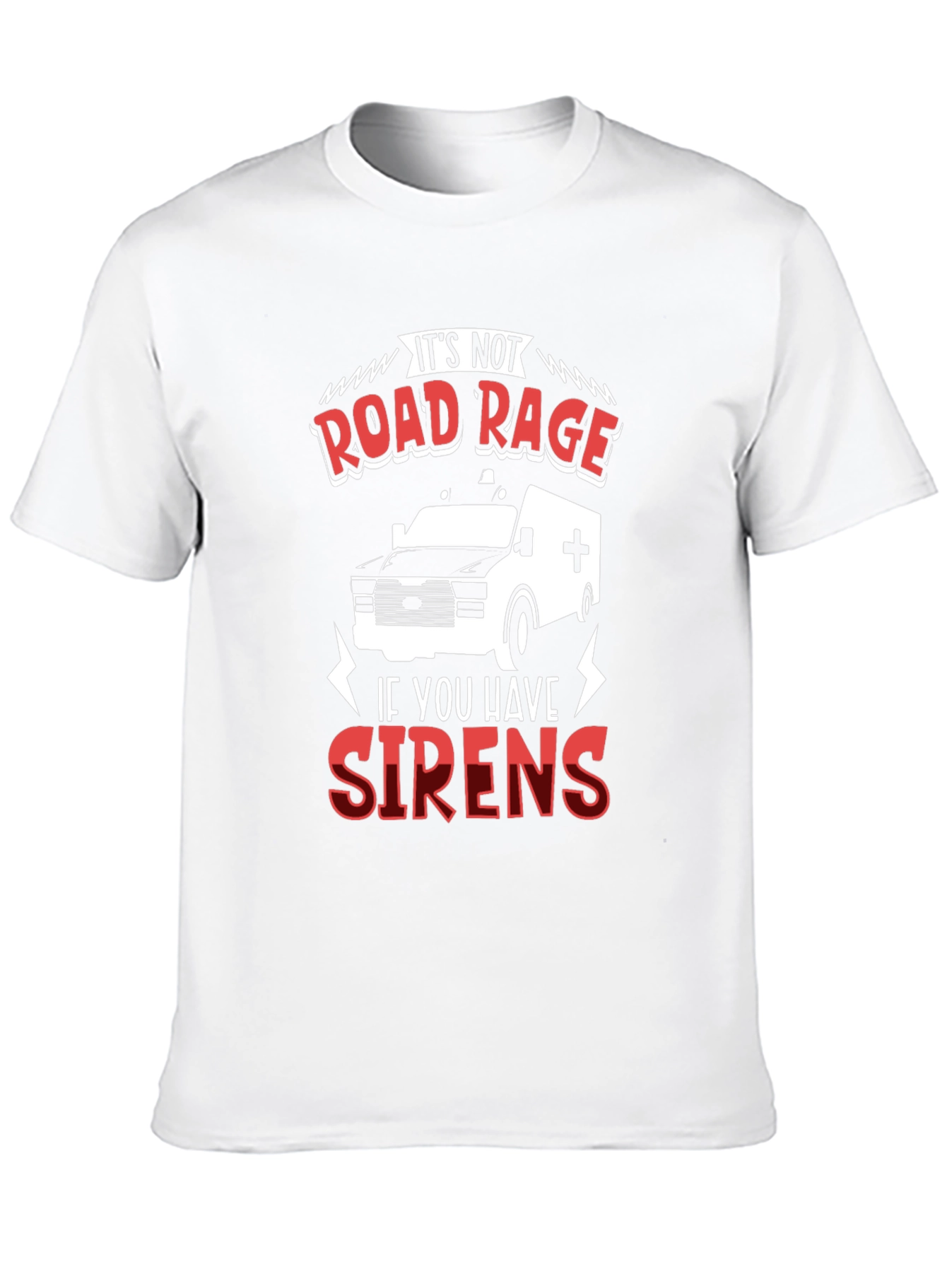 Road Rage Sirens Black T-Shirt