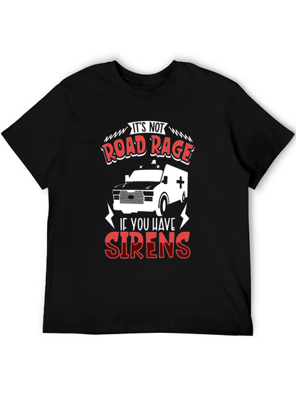 Road Rage Sirens Black T-Shirt