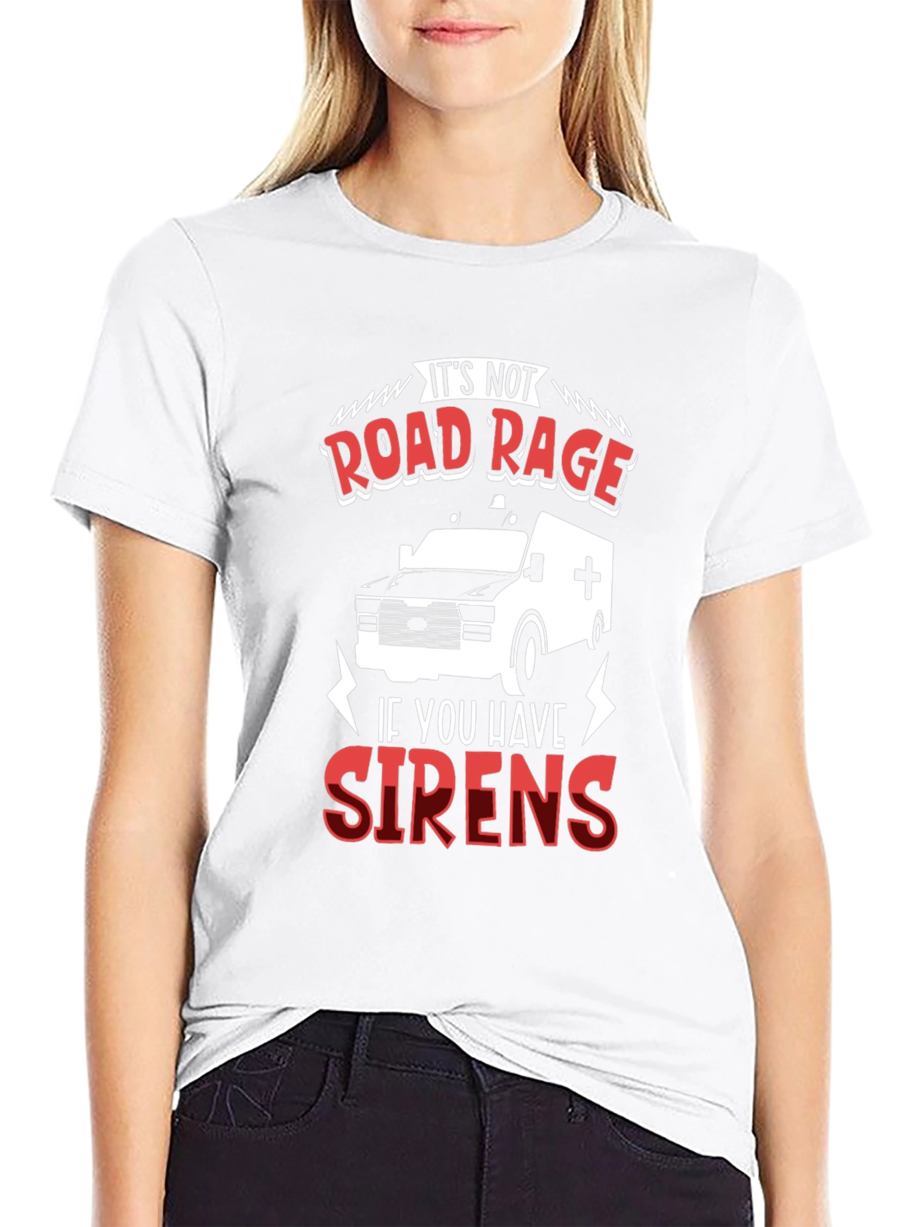 Road Rage Sirens Black T-Shirt