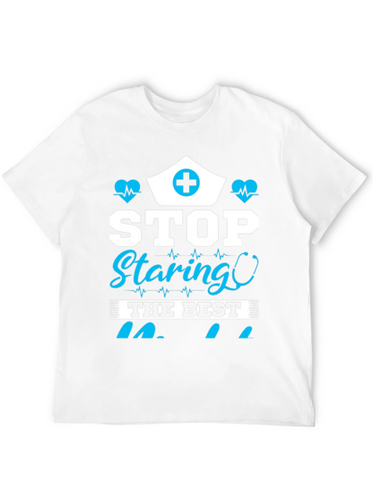 Stop Staring T-Shirt - Nurse Edition