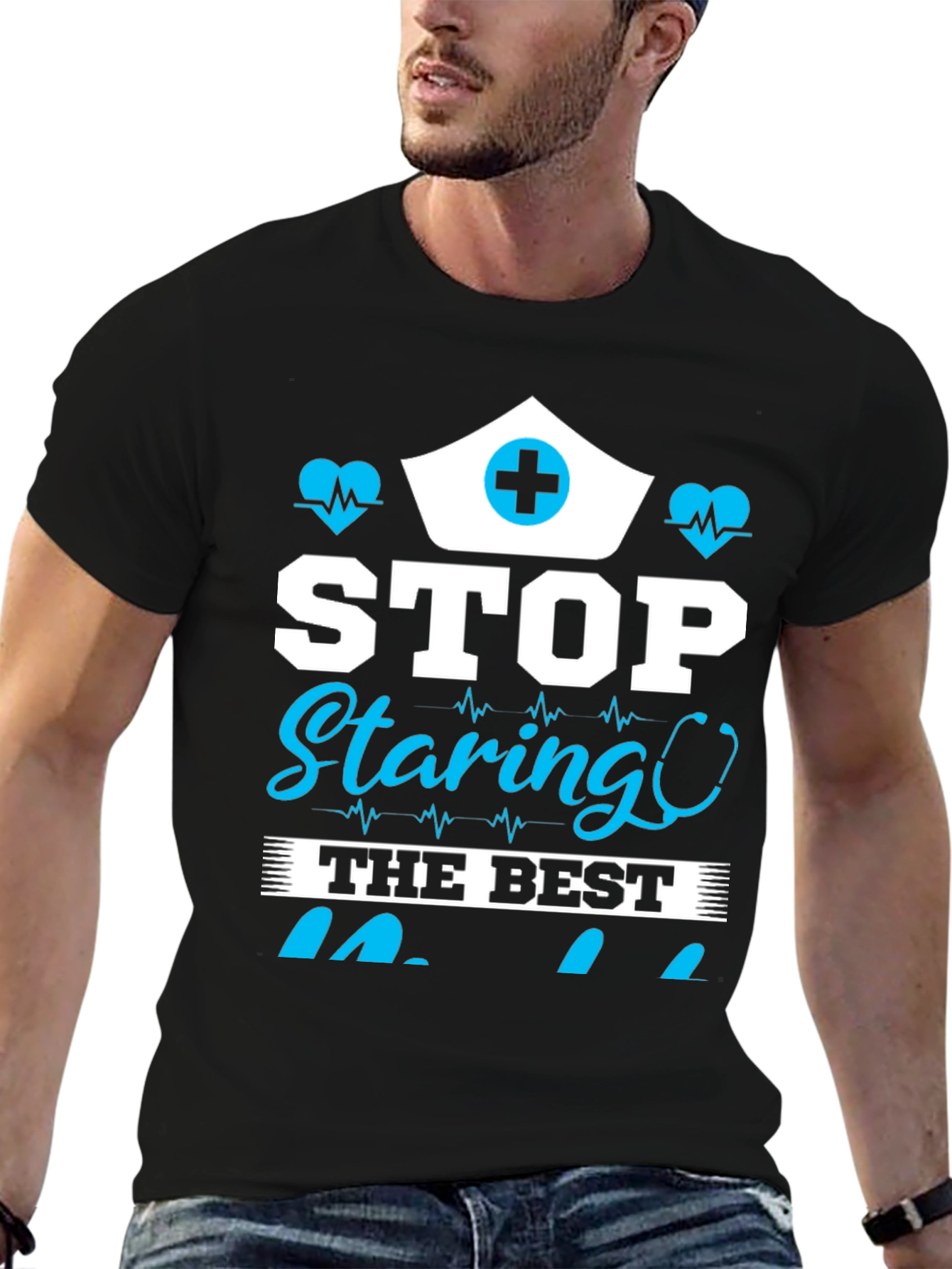 Stop Staring T-Shirt - Nurse Edition