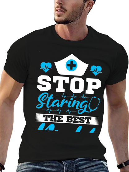 Stop Staring T-Shirt - Nurse Edition