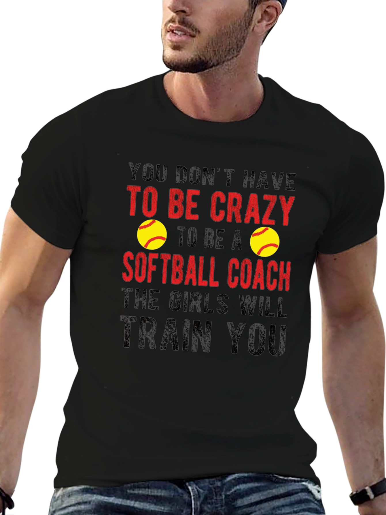 Crazy Softball Coach T-Shirt - Funny Gift Idea!