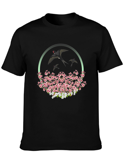Swallow & Cherry Blossom Graphic Tee
