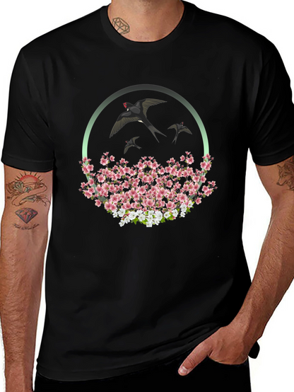 Swallow & Cherry Blossom Graphic Tee