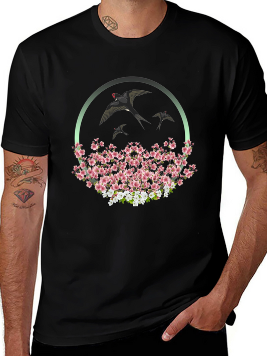 Swallow & Cherry Blossom Graphic Tee