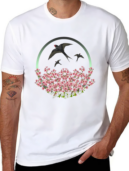 Swallow & Cherry Blossom Graphic Tee