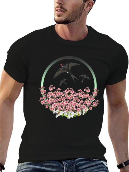 Swallow & Cherry Blossom Graphic Tee