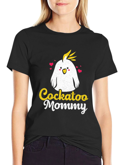 Cockatoo Mommy Graphic Tee - Cute Bird Lover Shirt