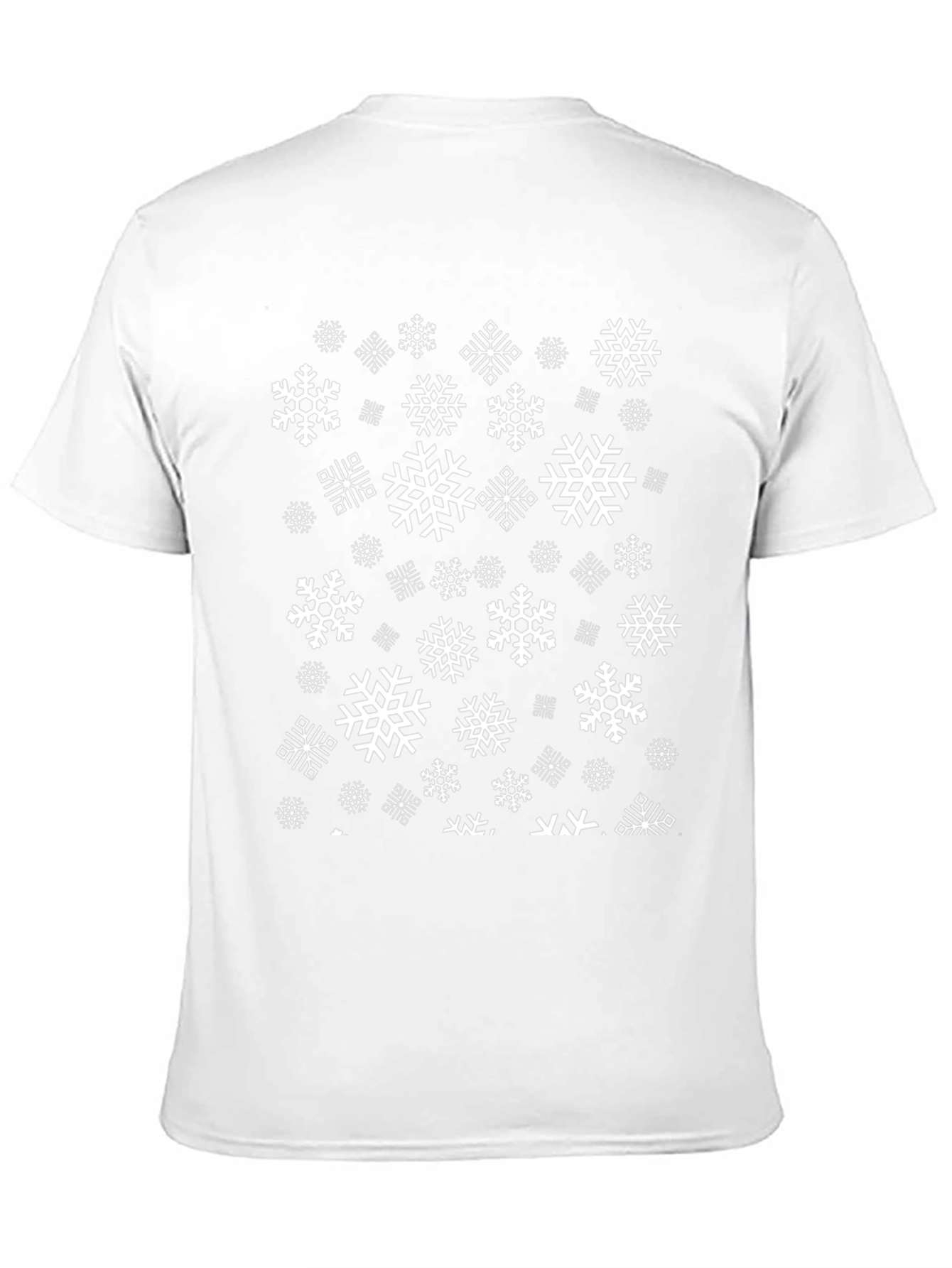 Snowflake Pattern Black T-Shirt