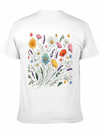 Floral Print Black T-Shirt