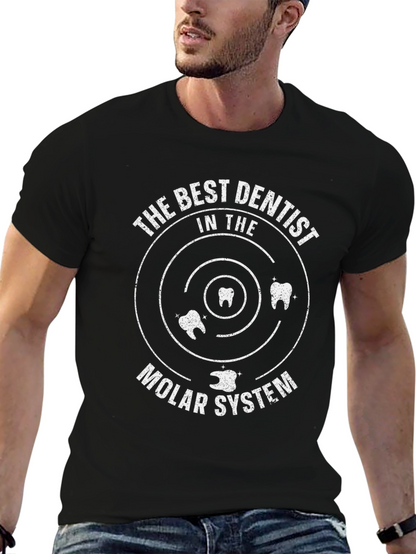 The Best Dentist Molar System Black T-Shirt