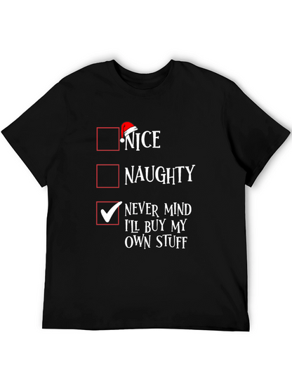 Nice Naughty Never Mind Christmas T-Shirt