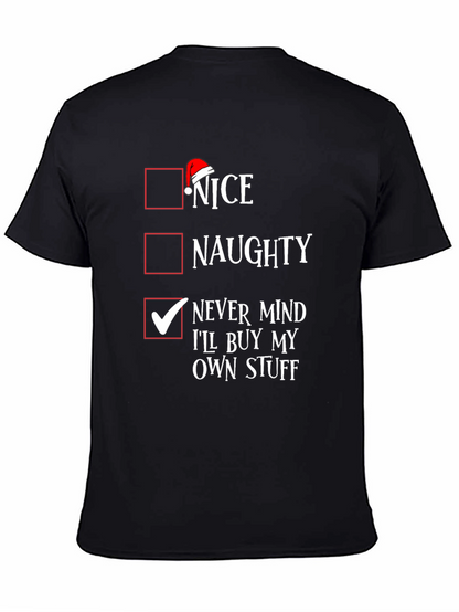Nice Naughty Never Mind Christmas T-Shirt