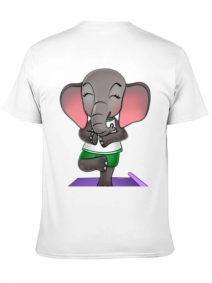 Yoga Elephant Graphic Tee - Zen Style