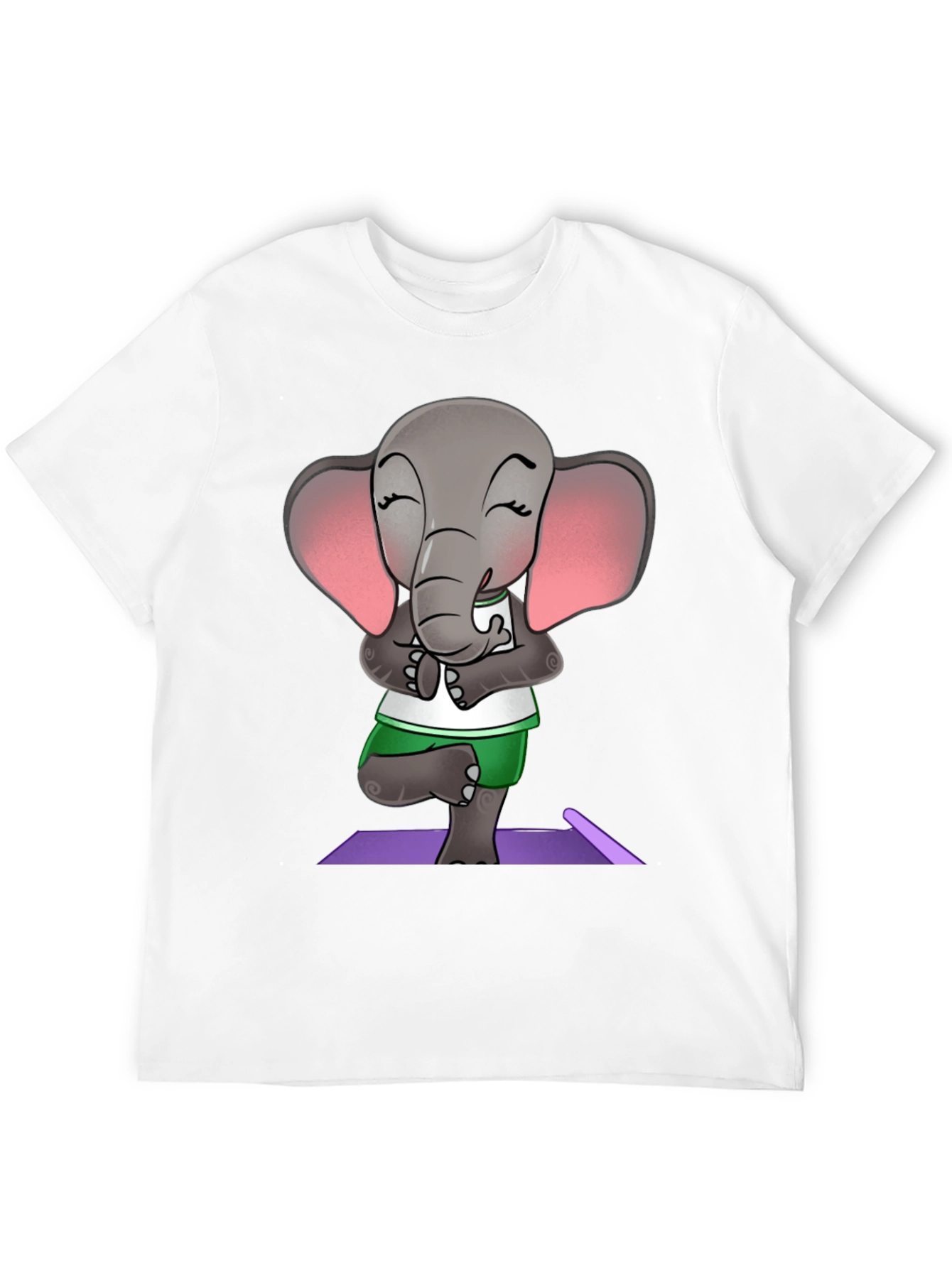 Yoga Elephant Graphic Tee - Zen Style