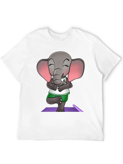 Yoga Elephant Graphic Tee - Zen Style