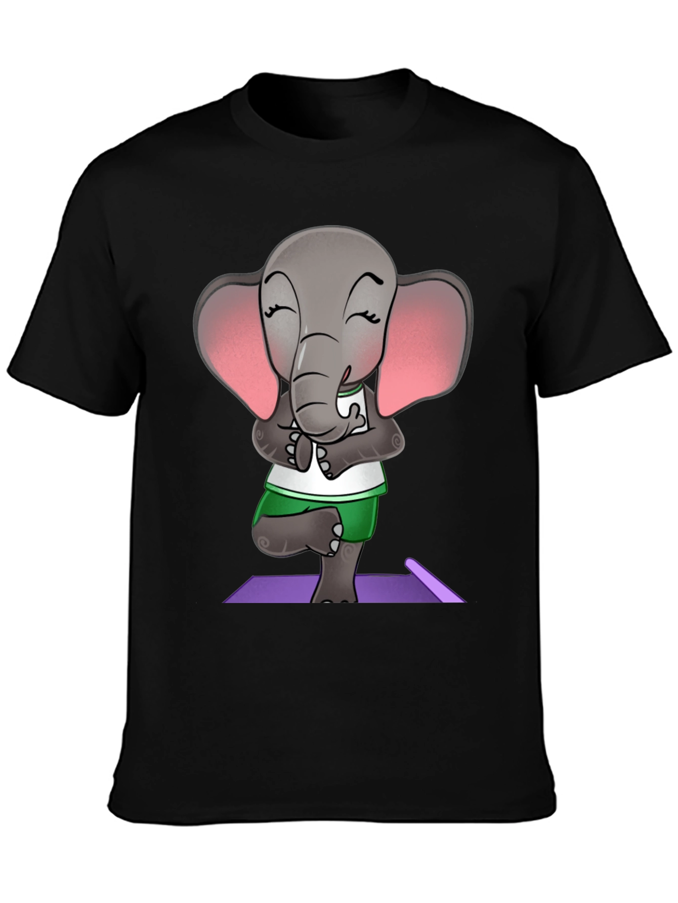 Yoga Elephant Graphic Tee - Zen Style