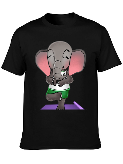 Yoga Elephant Graphic Tee - Zen Style